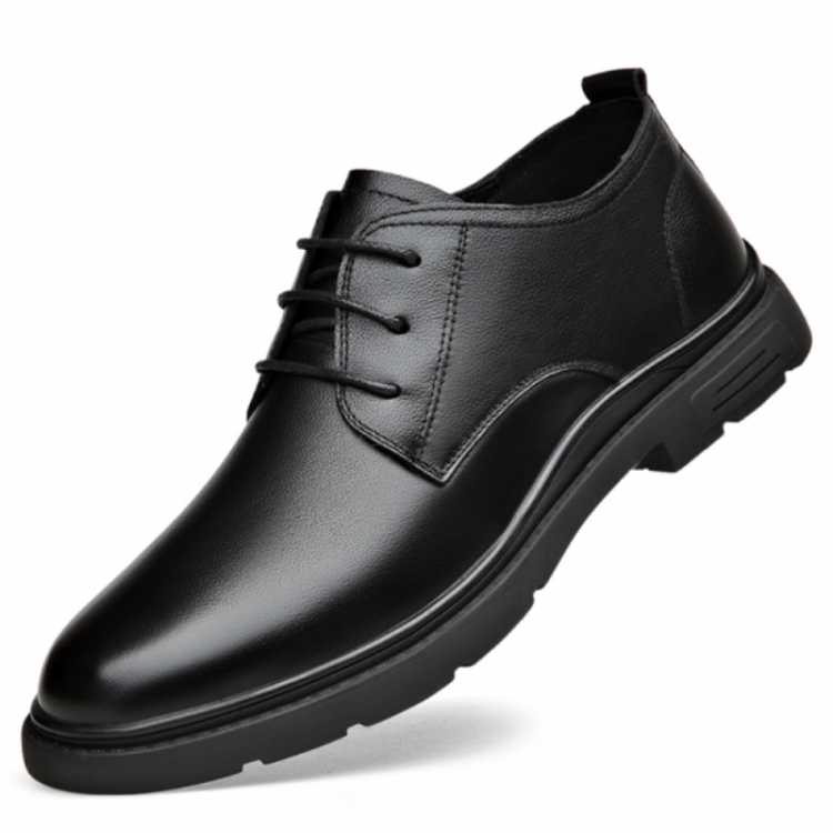 2021 Men's Quality Cowhide Leather Shoes New Soft Business Casual Size 38 44 Black Man Dress Genuine Leather Shoes